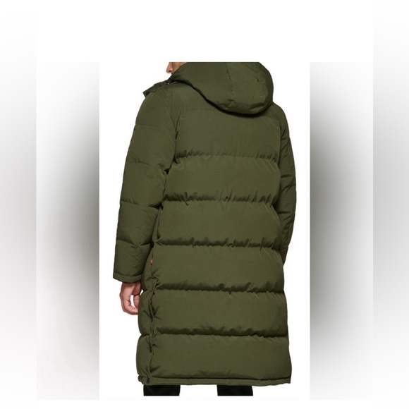 Levis long hooded puffer parka brand new with tag size medium - Picture 1 of 12